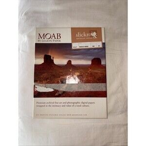 Moab Slickrock Metallic Silver Fine Art Inkjet Paper, 8.5x11 Open Box 21 Sheets
